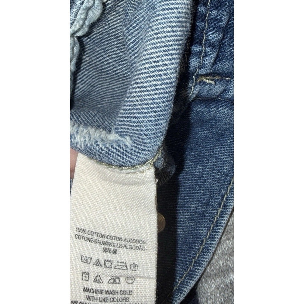 Free People Jean Jacket Womens XS Drawstring Hooded Trucker Sweatshirt - Picture 8 of 8